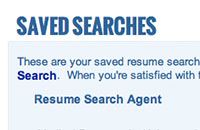 Save resume searches